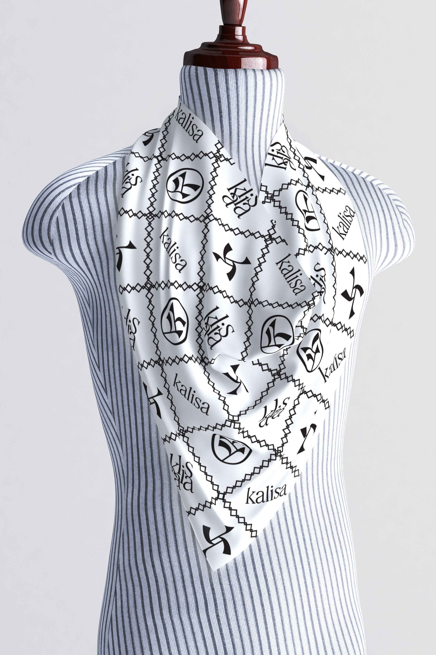 Porcelain kalisa-Logo Silk Scarf