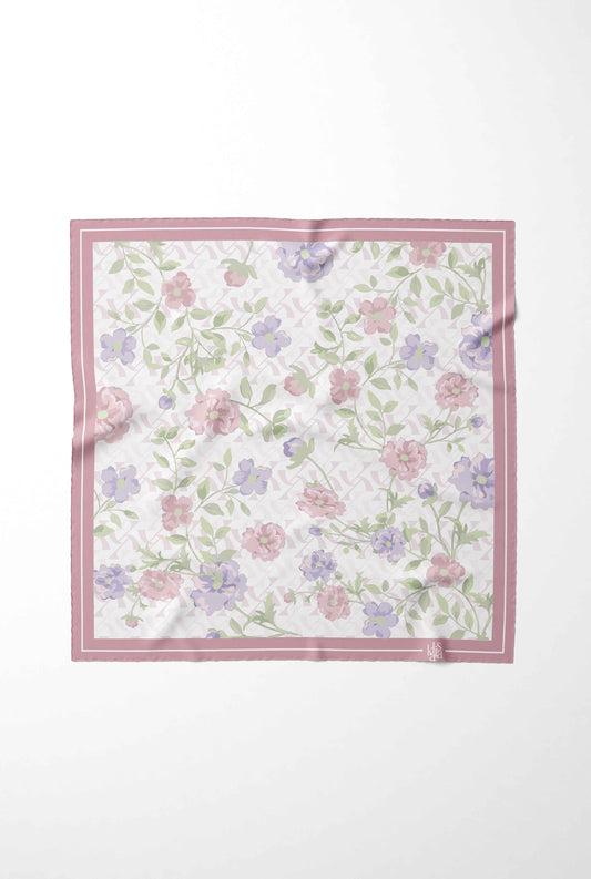 وشاح حريري بزهرة اللافندر