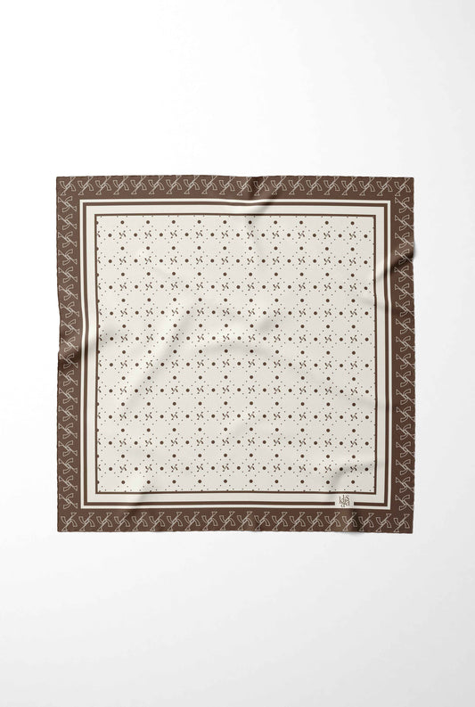 وشاح حريري لاتيه بتصميم عتيق