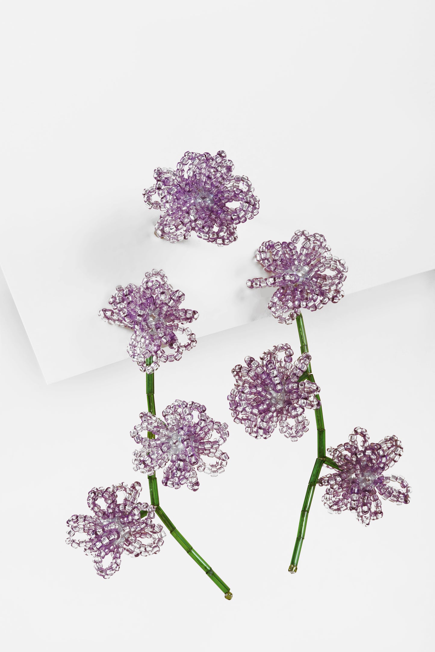 Lavender Vine Czech Glass & Swarovski Pearls Ring and Earrings Set