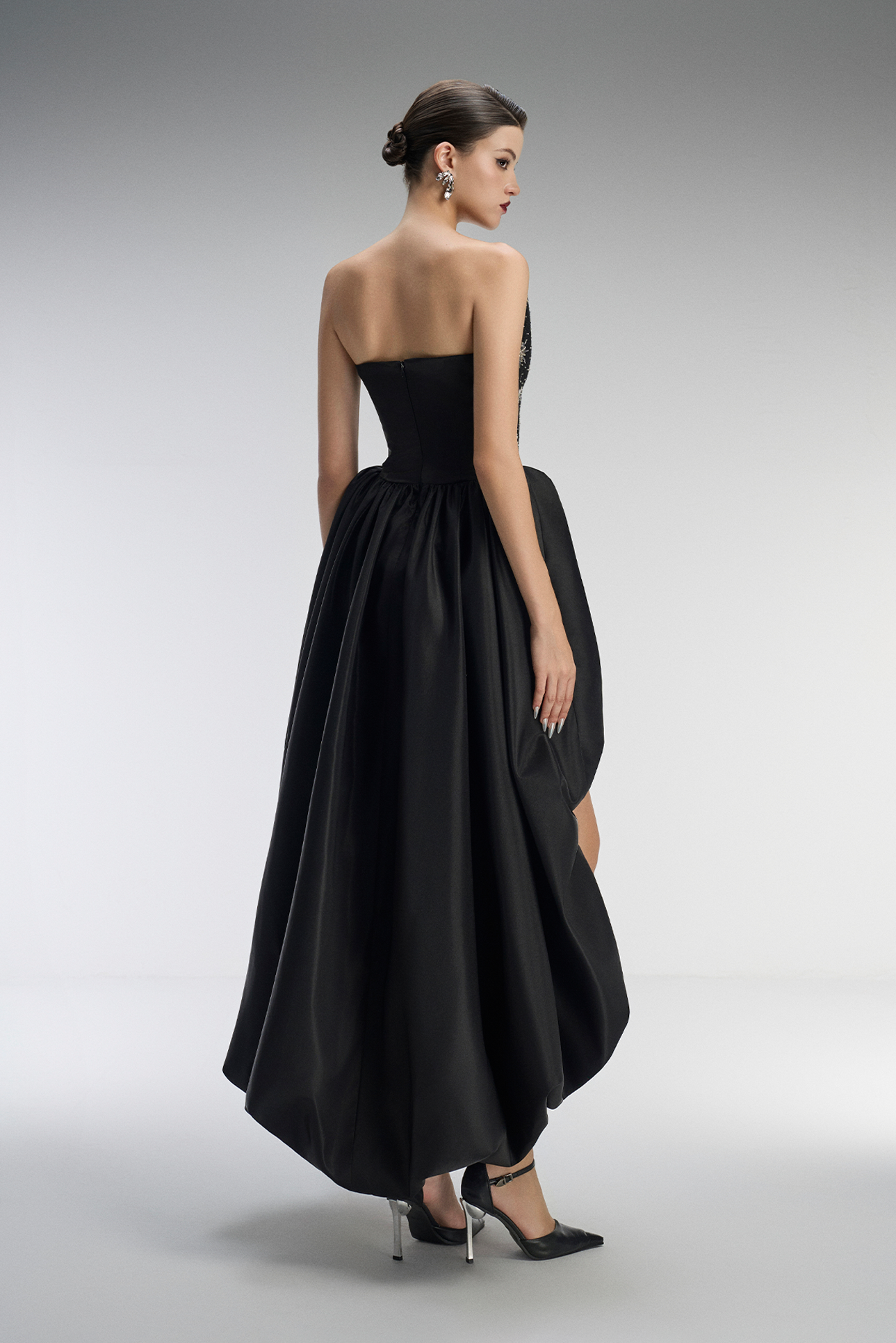 Valencia Couture Bandeau High-Low Puff Ball Dress