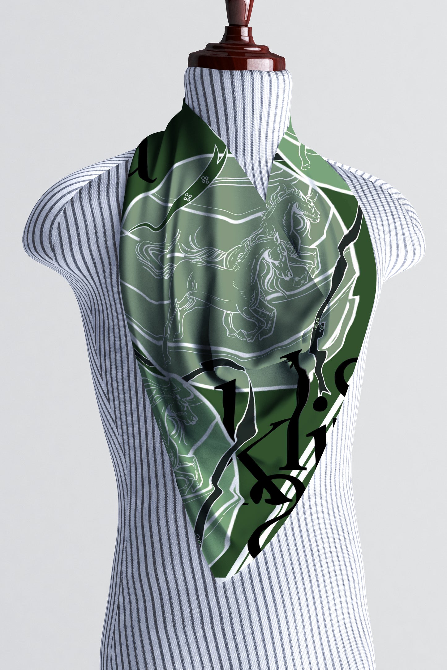 Equestrian Emerald Silk Scarf