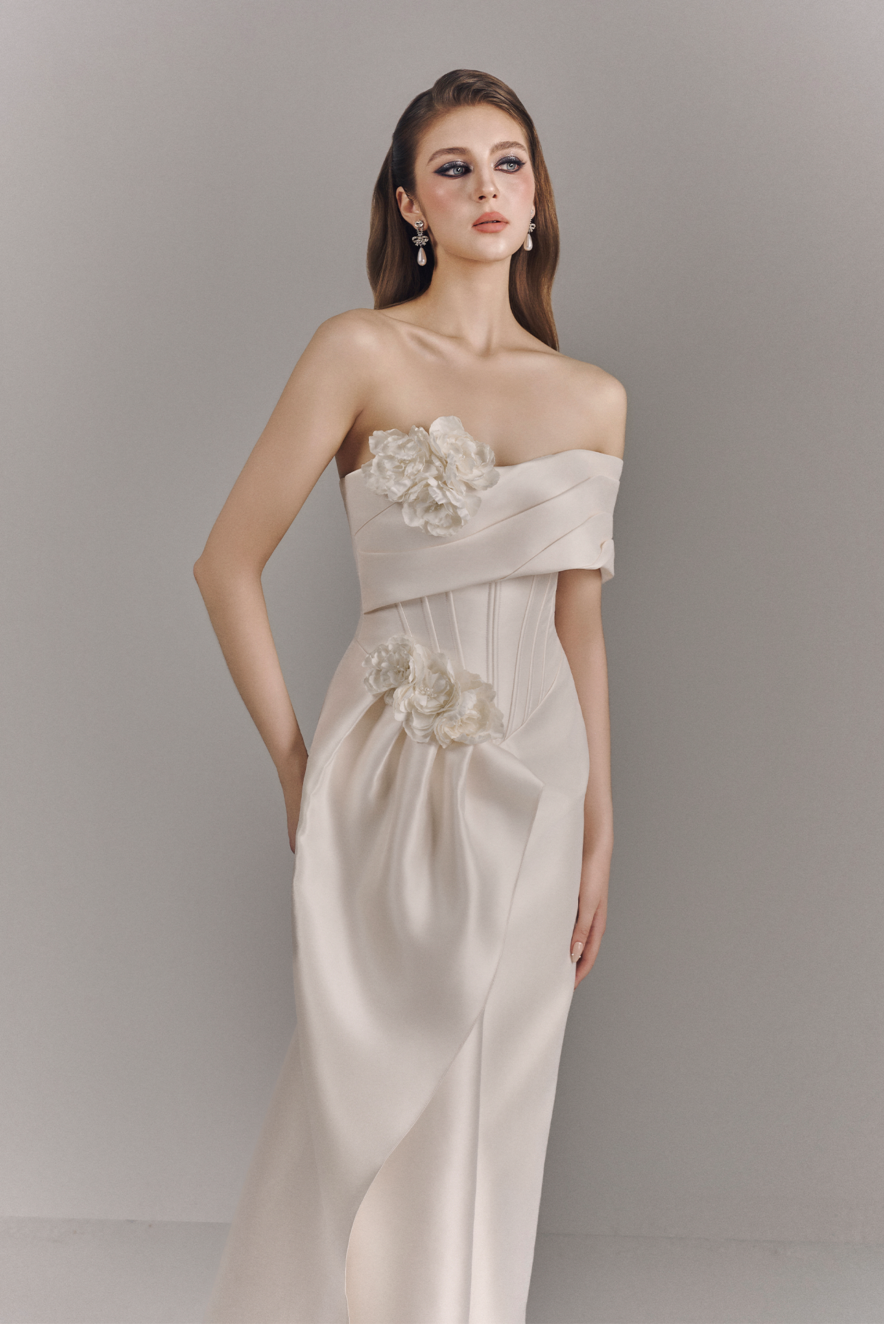 Molly Asymmetric One Shoulder Draped Maxi Dress