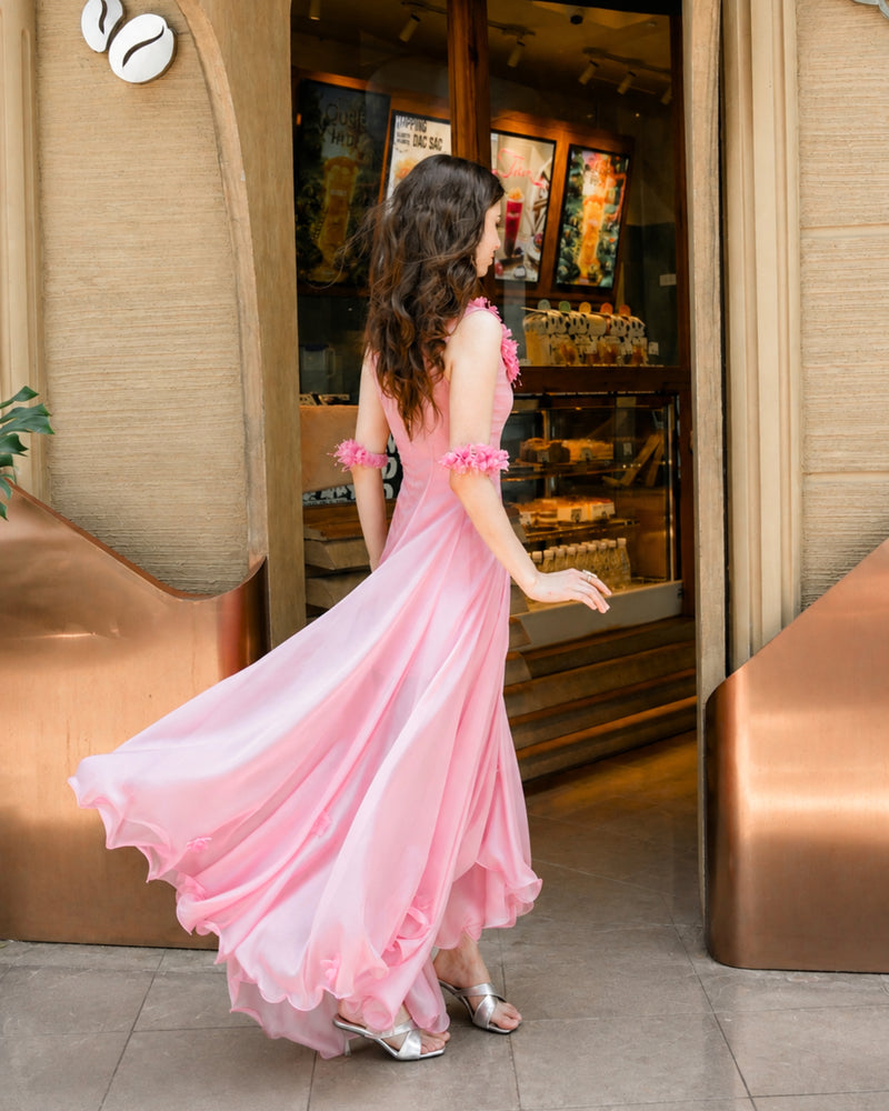 Joyce Floral Silk Maxi Dress