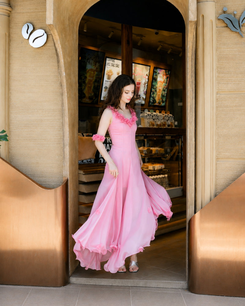Joyce Floral Silk Maxi Dress