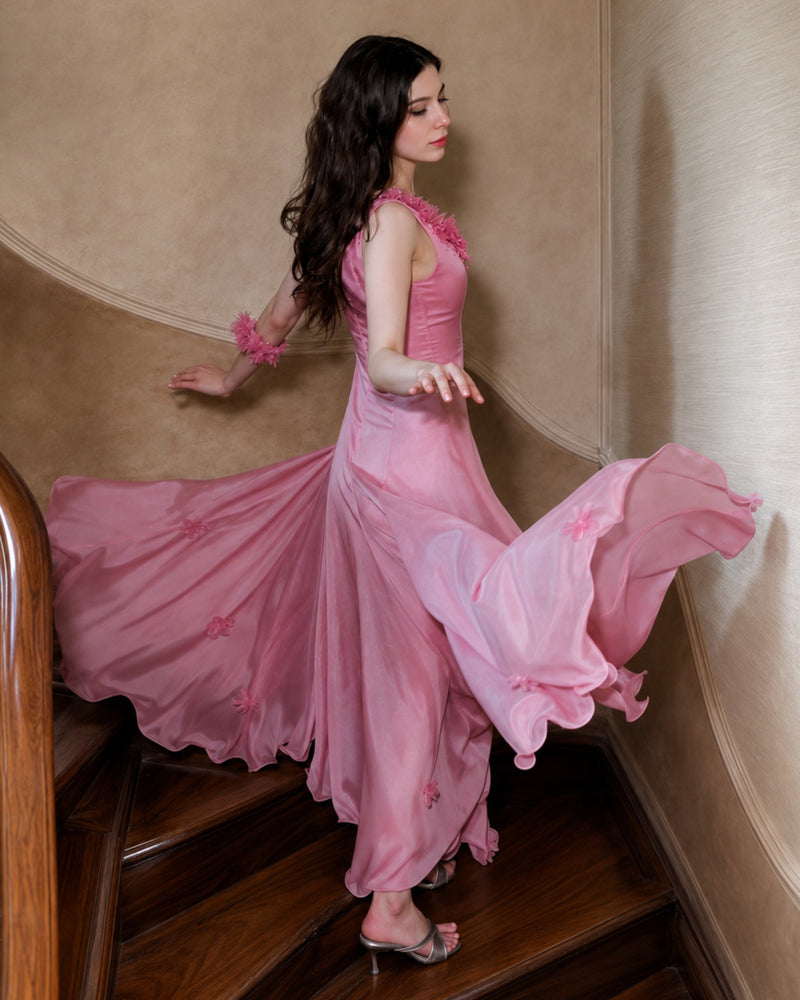 Joyce Floral Silk Maxi Dress