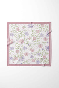 Foulard en soie à fleurs de lavande