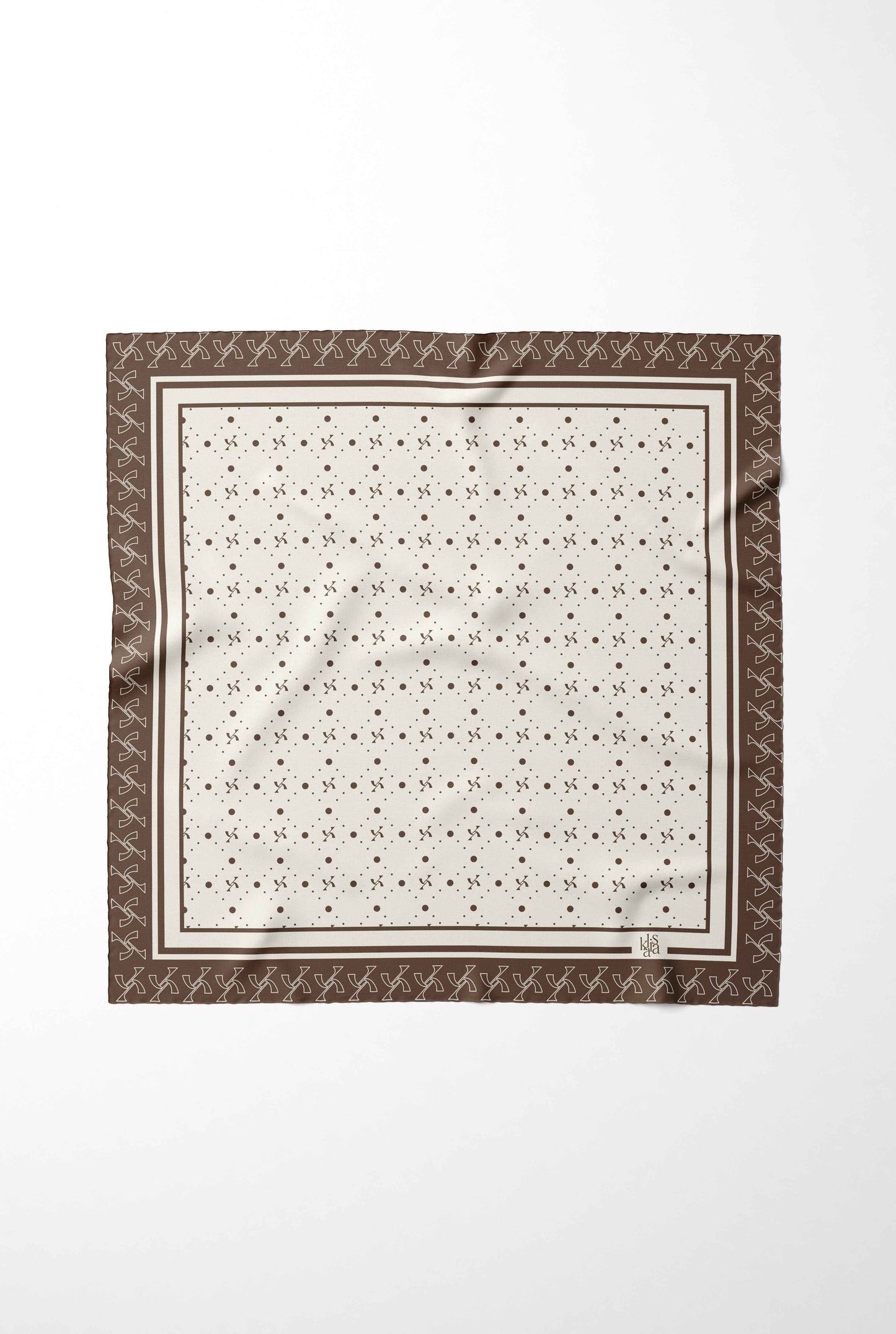 Latte Vintage Charm Silk Scarf