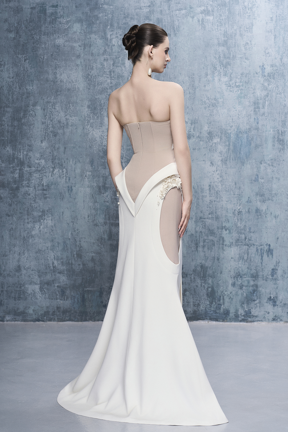 Awaken Bandeau Two-Tone Maxi Dress With Front Split