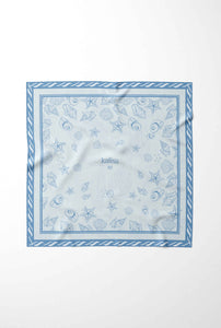 Foulard en soie délavé Ocean Fog Tide