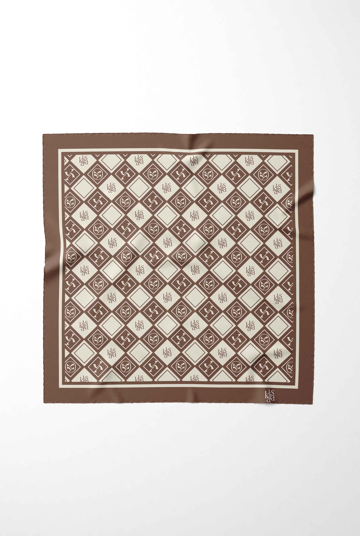 Espresso Emblem Logo Silk Scarf
