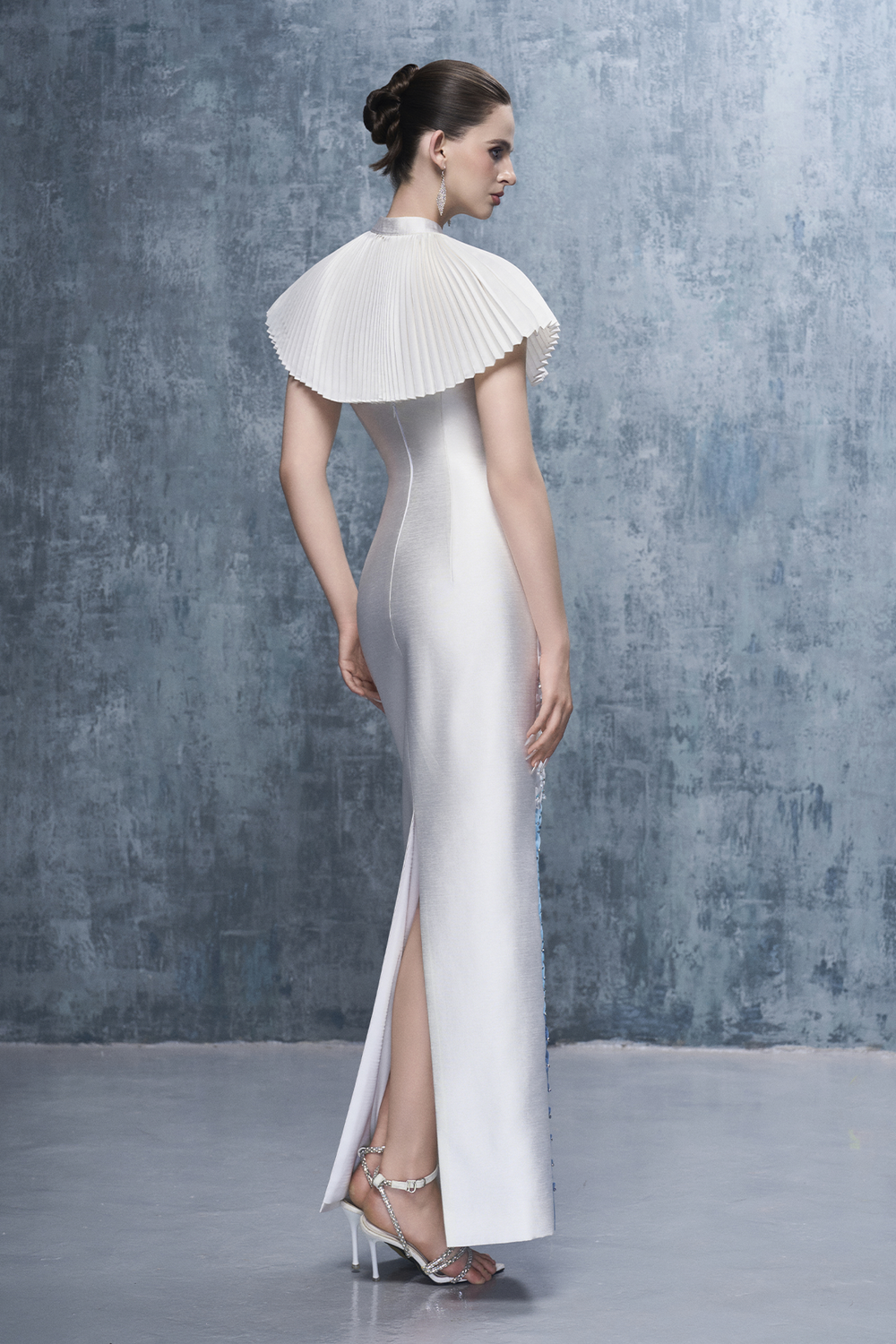 Marine Sparkle Crystal-Embellished Maxi Dress With Ombré Details