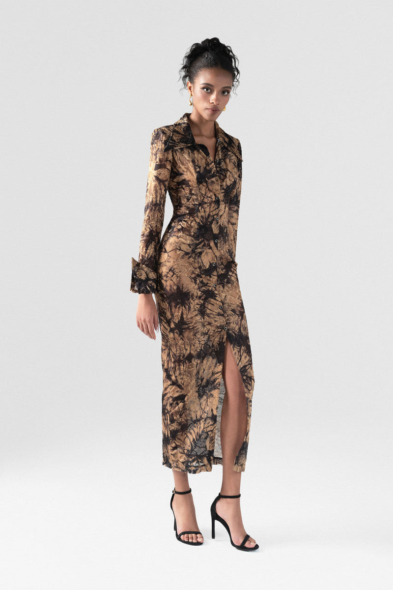 Rule Brown-spot Maxi Dress