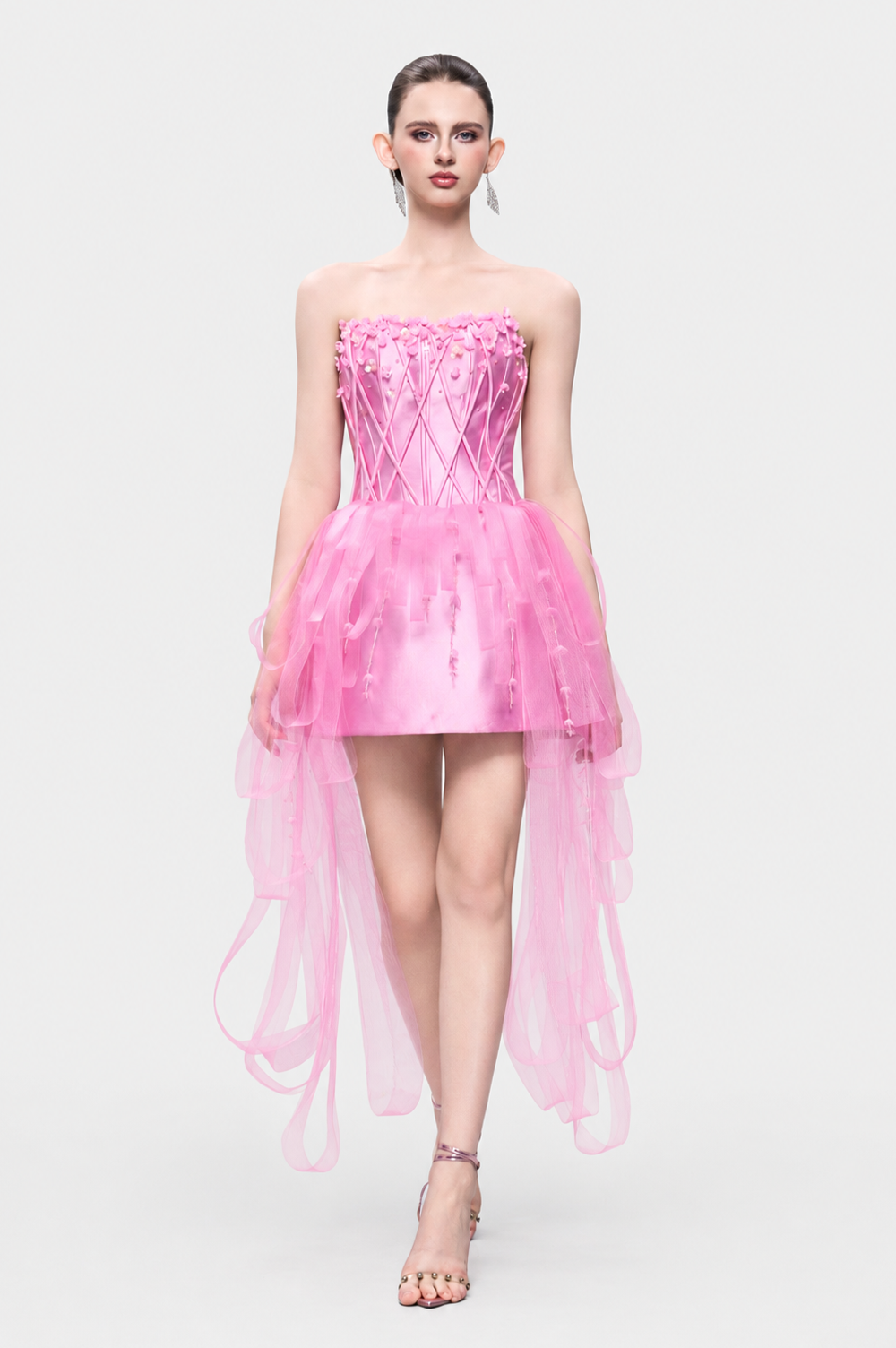 Kalisa Gina Strapless Floral Embellishments Mini Dress — product image 4