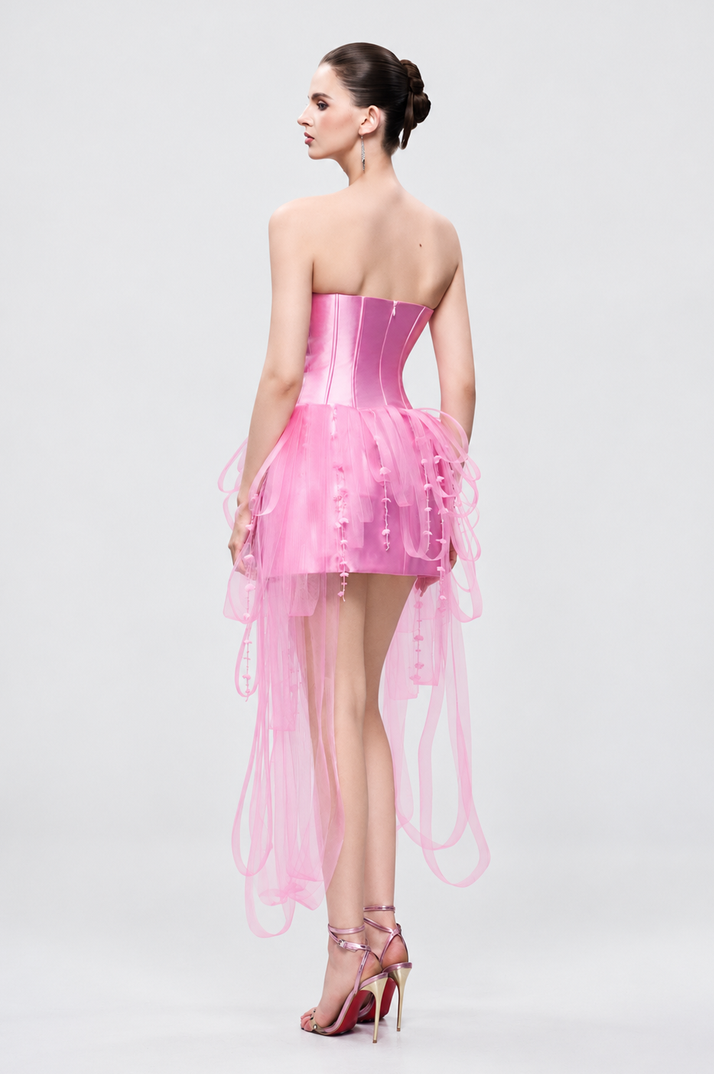 Kalisa Gina Strapless Floral Embellishments Mini Dress — product image 3