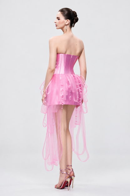 Kalisa Gina Strapless Floral Embellishments Mini Dress — product image 3