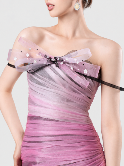 Kalisa Harper Mesh Off-Shoulder Mini Dress With Ombré Details — product image 5
