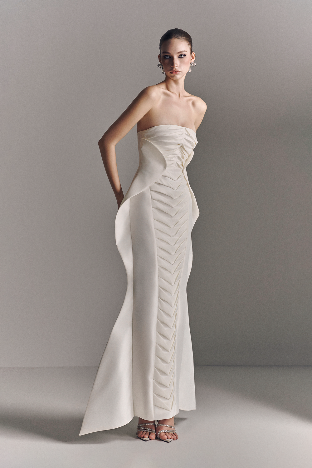 Aurelis Strapless Ruched Maxi Dress