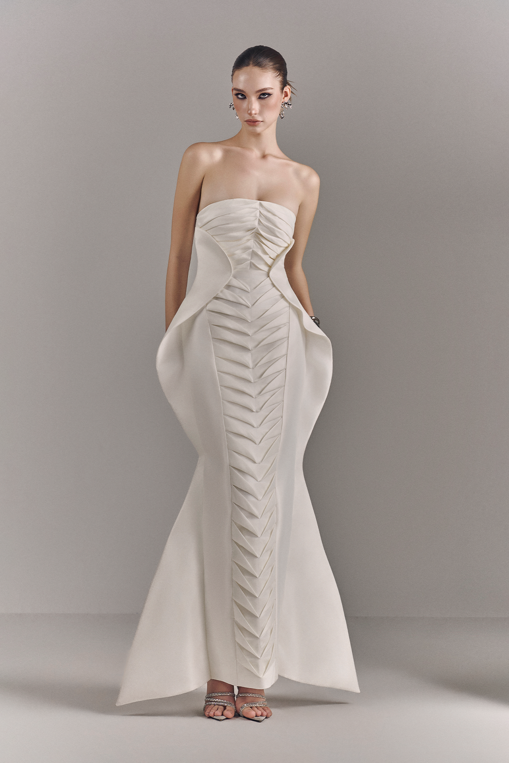 Aurelis Strapless Ruched Maxi Dress