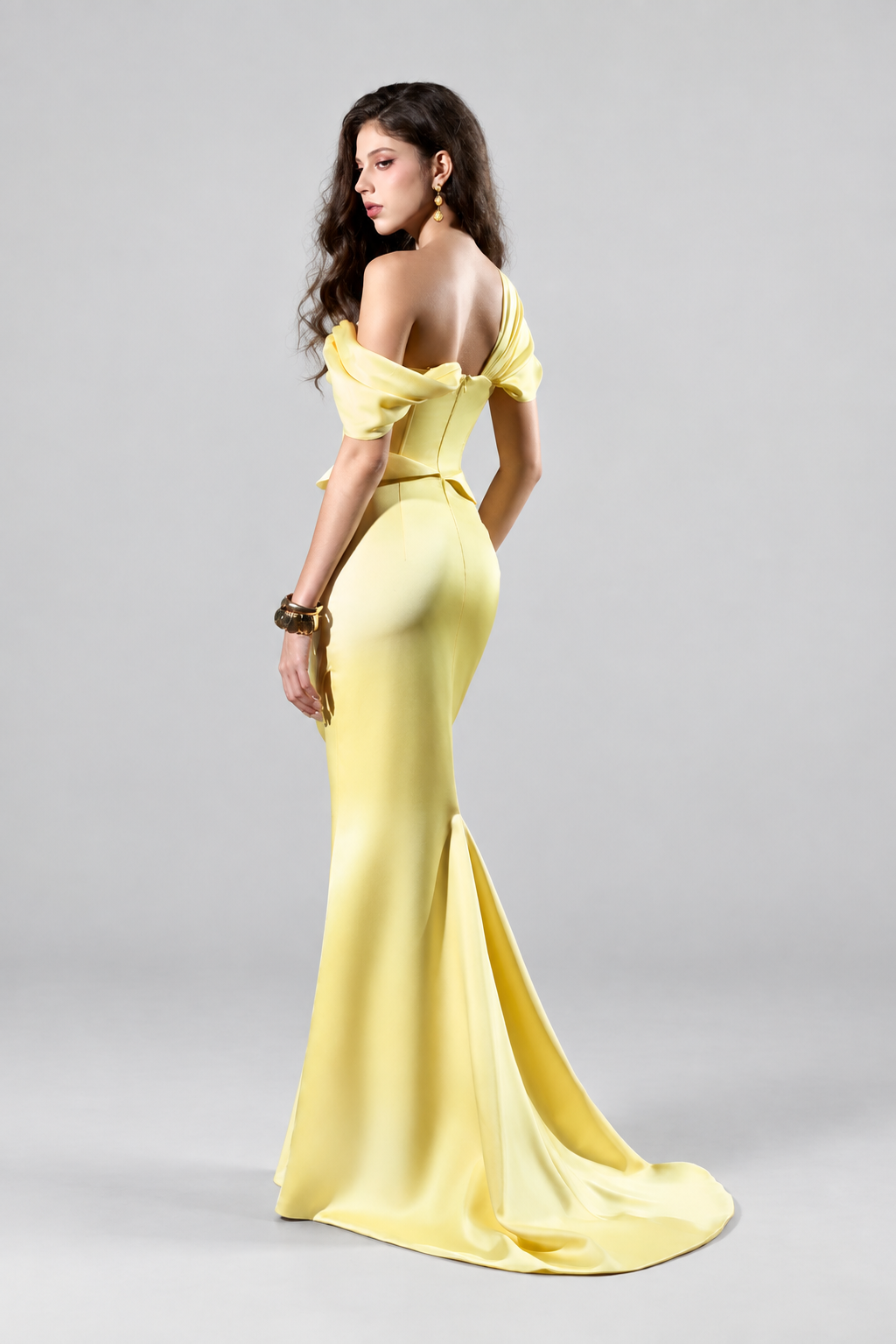 Kalisa Elika Off The Shoulder One Sleeve Maxi Dress — product image 2