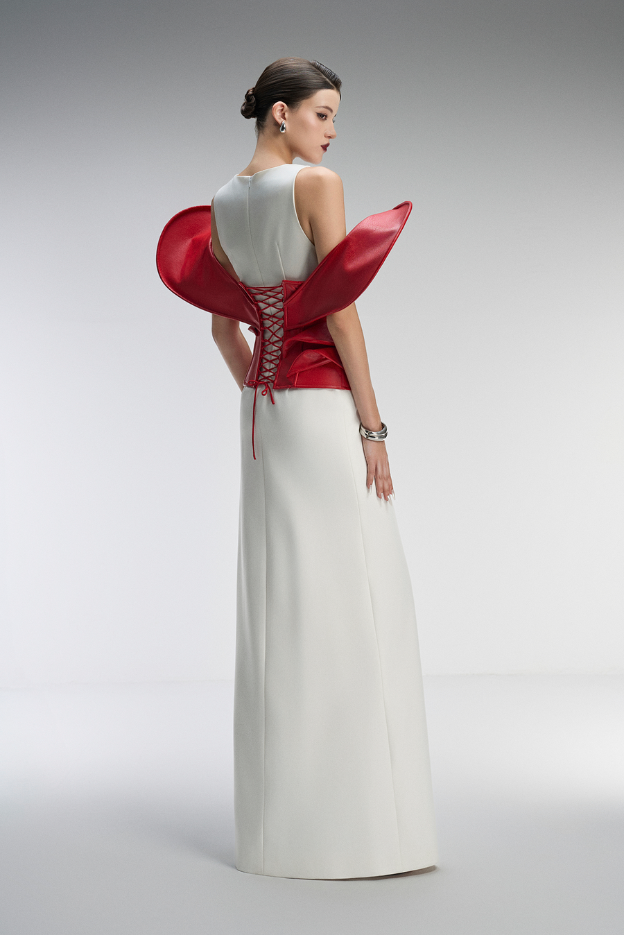 Inferno Couture Sleeveless Maxi Dress With Detachable Corset