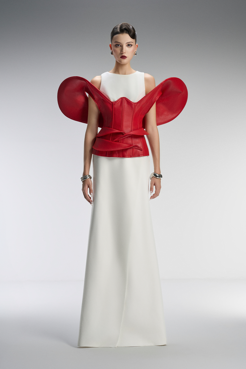 Inferno Couture Sleeveless Maxi Dress With Detachable Corset