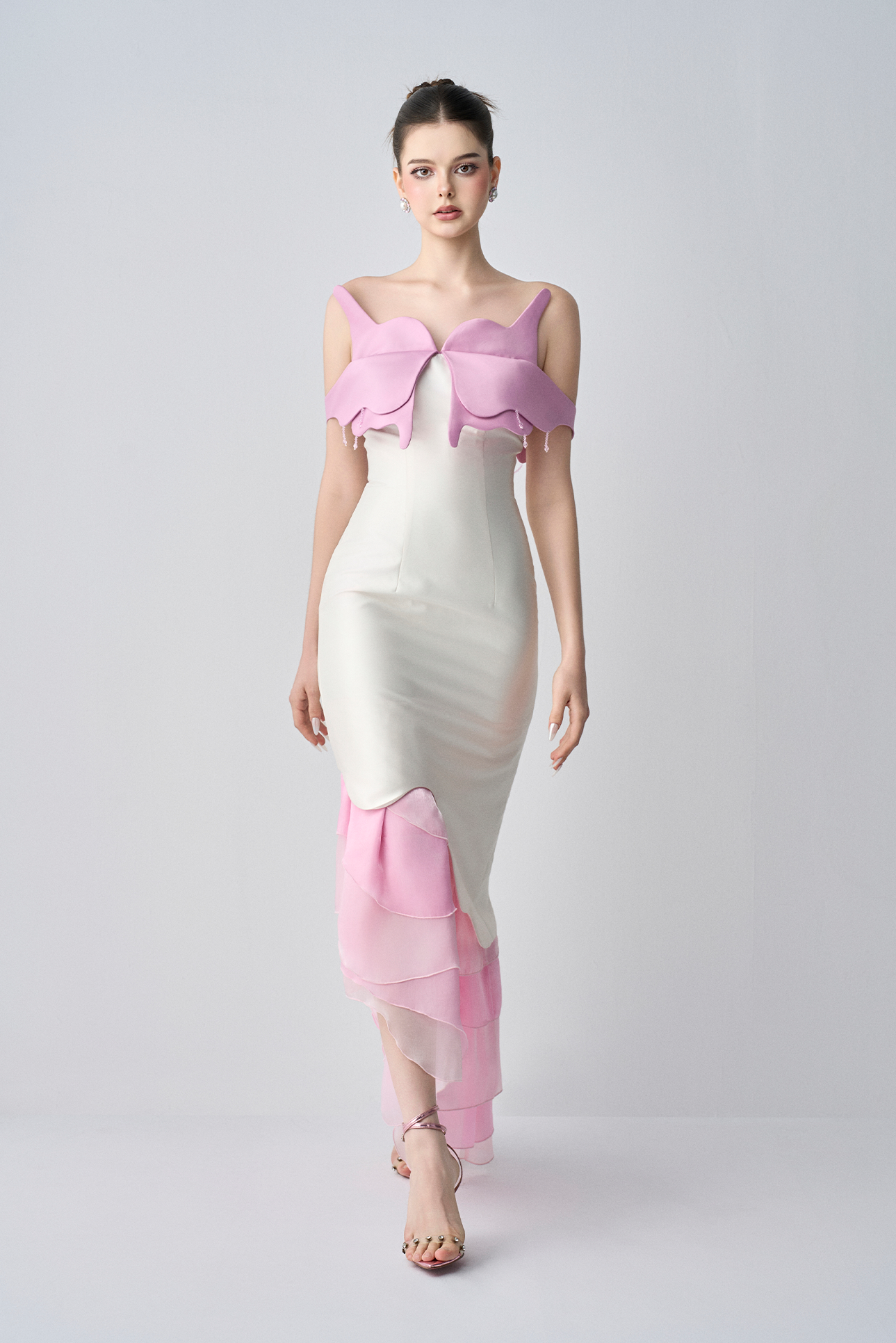 Sweetness Off Shoulders Maxi Dress With Ruffle Tiers