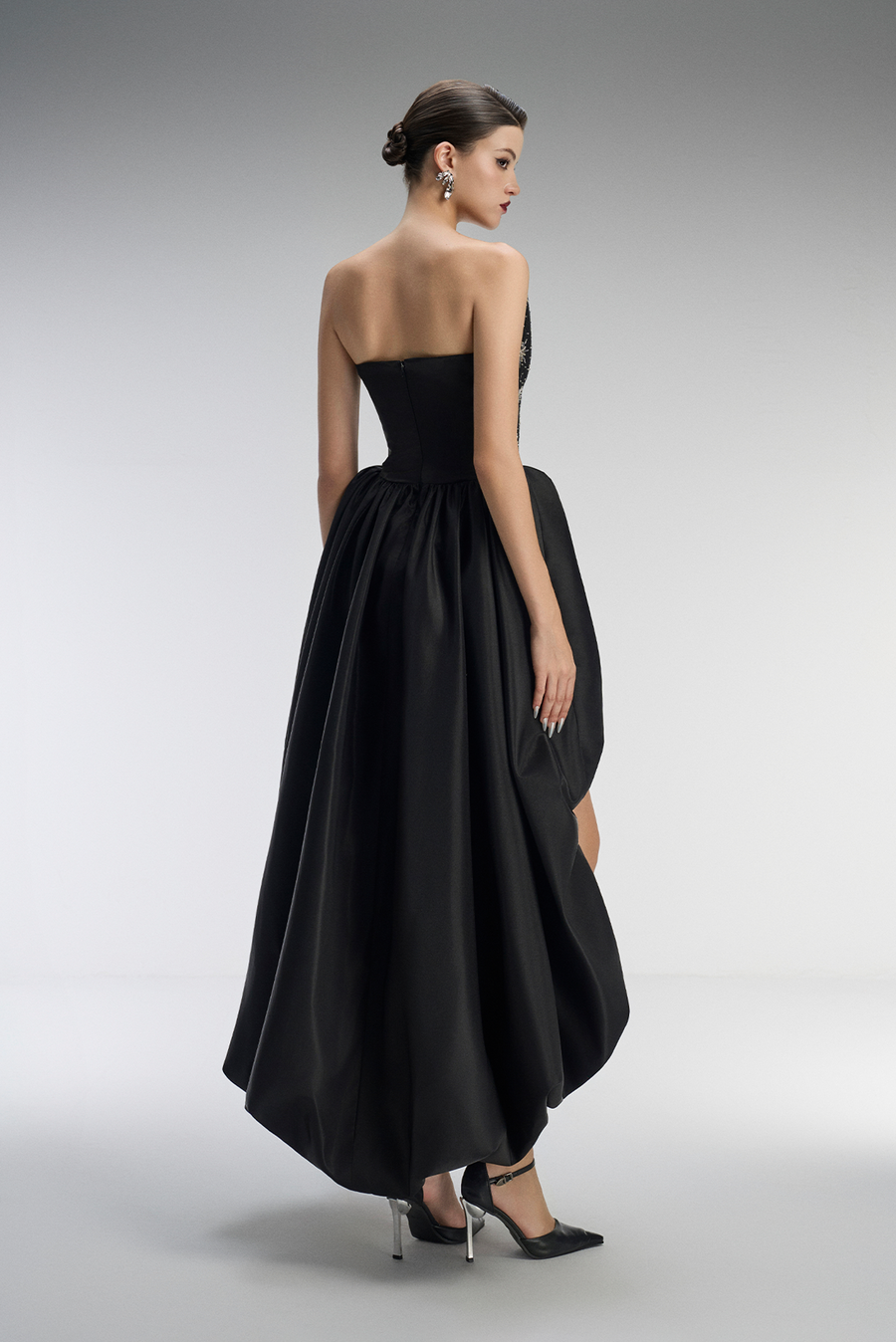 Valencia Couture Bandeau High-Low Puff Ball Dress