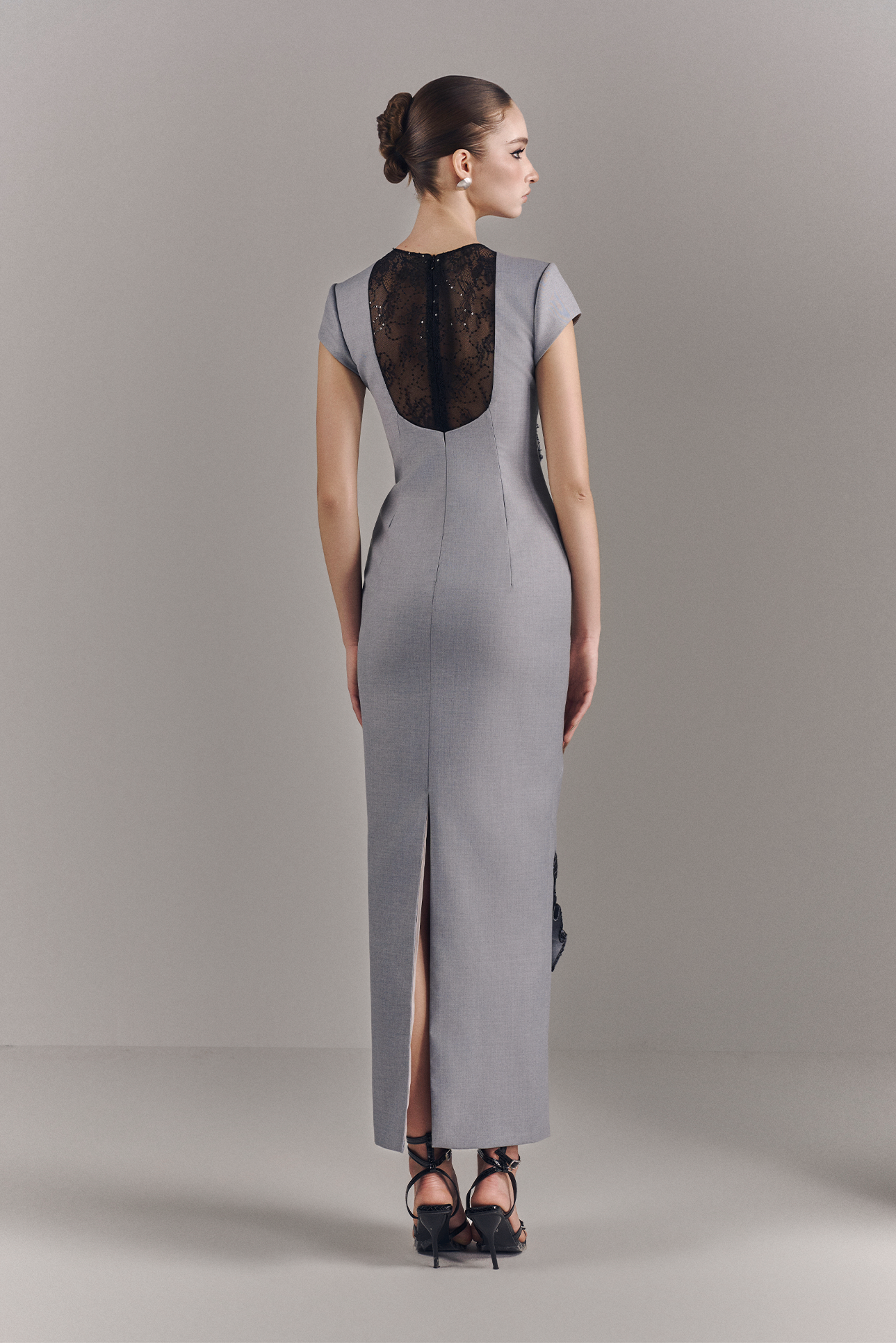 Maya Short Sleeves Bodycon Maxi Dress