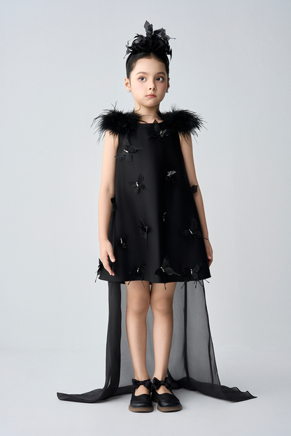 Butterfly Sparkle A-line Girls Dress