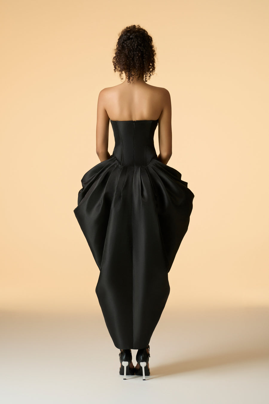 Mystique Bandeau Maxi Dress With Asymmetrical Accent