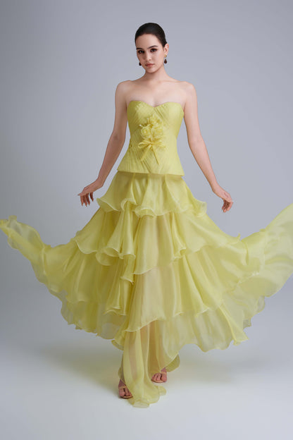 Kalisa Tina Strapless Corset With Ruffle Maxi Skirt Set — product image 2