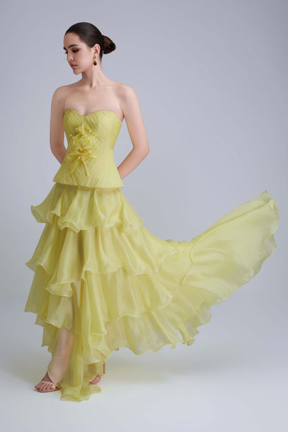 Kalisa Tina Strapless Corset With Ruffle Maxi Skirt Set — product image 4