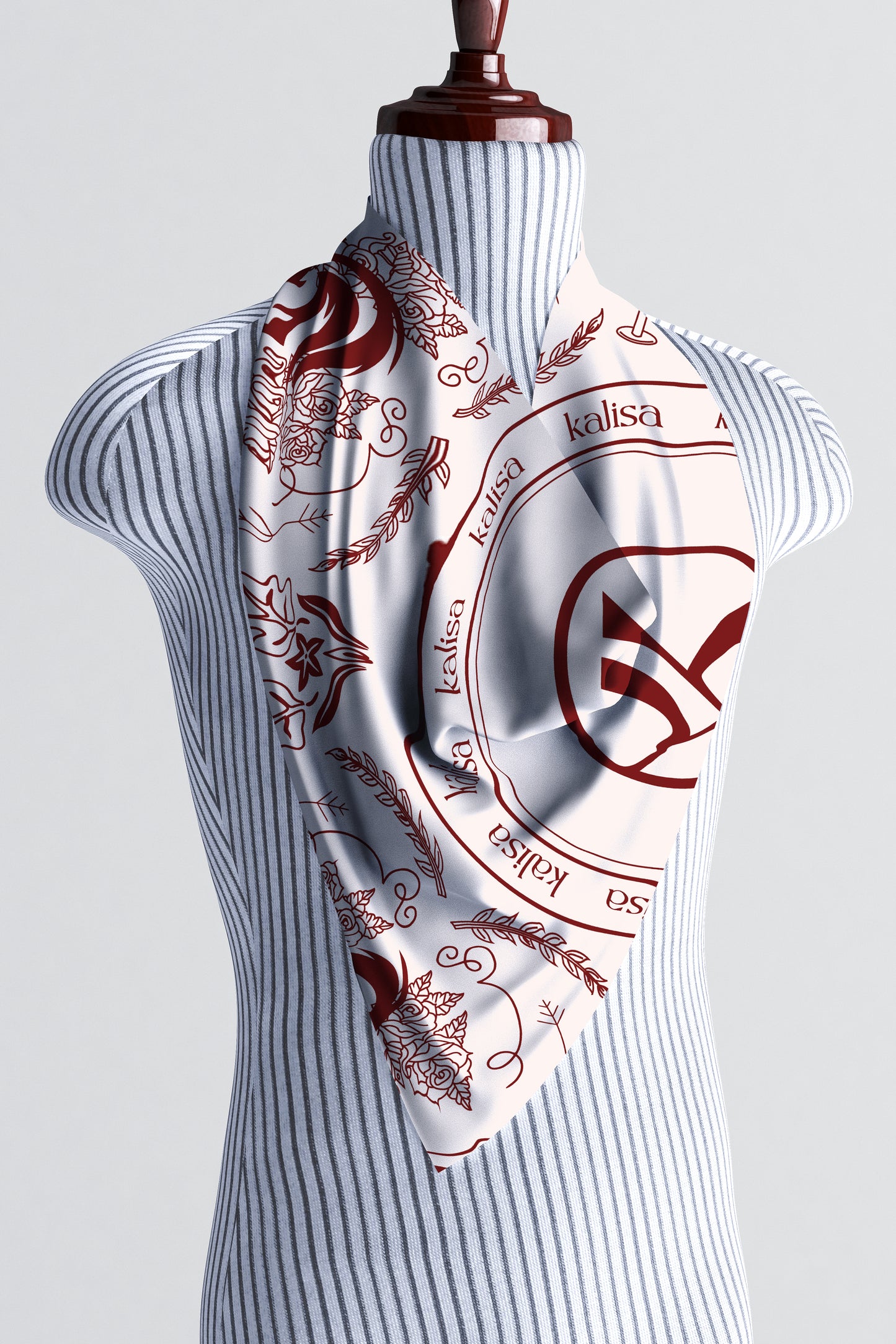The Crimson Heritage Silk Scarf