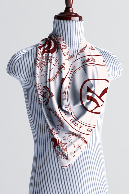 The Crimson Heritage Silk Scarf