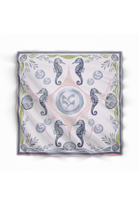 Seahorse Tide Silk Scarf