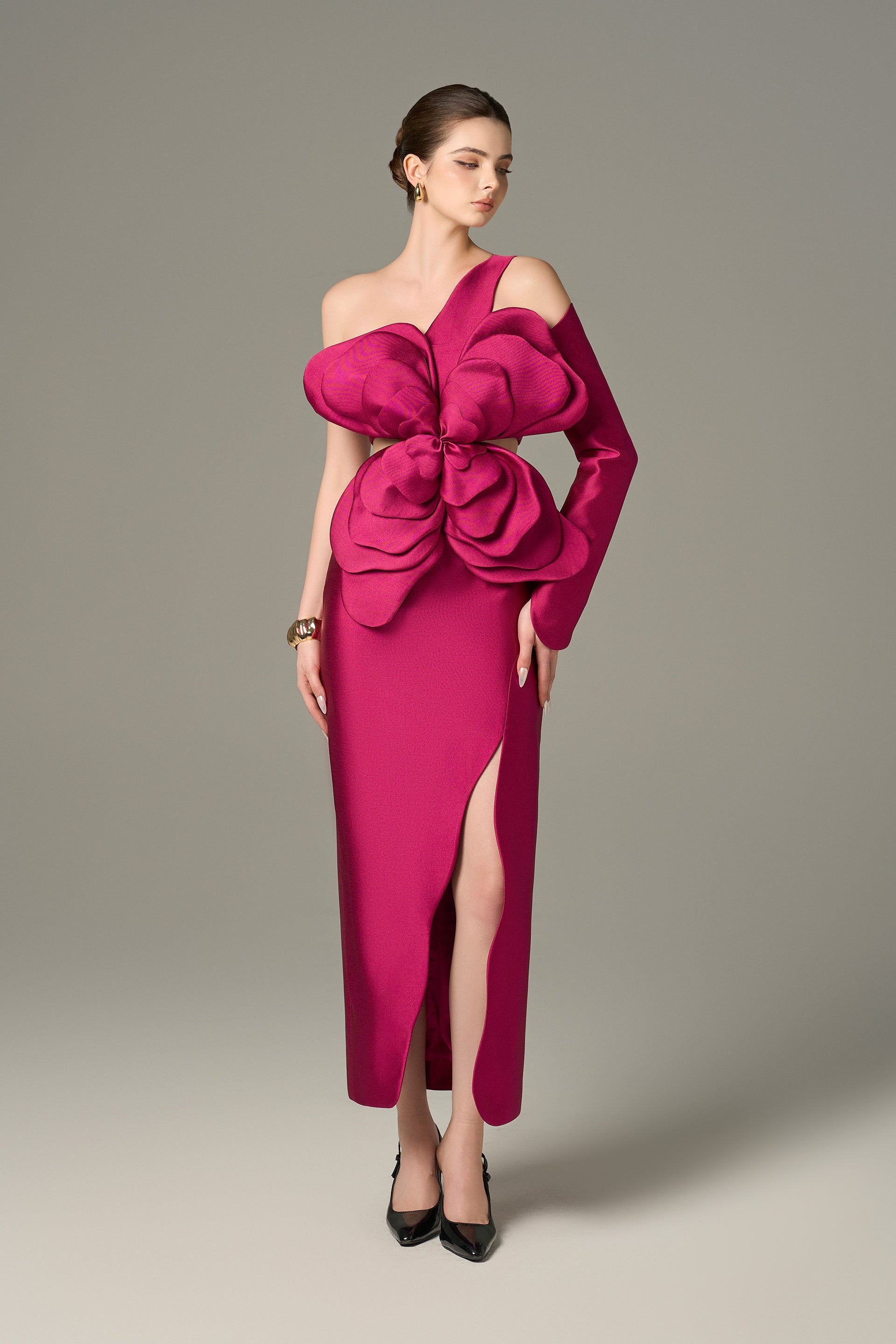 petal pink maxi dress Alie Street Sophia Maxi Dress Petite (Petal Pink Floral)