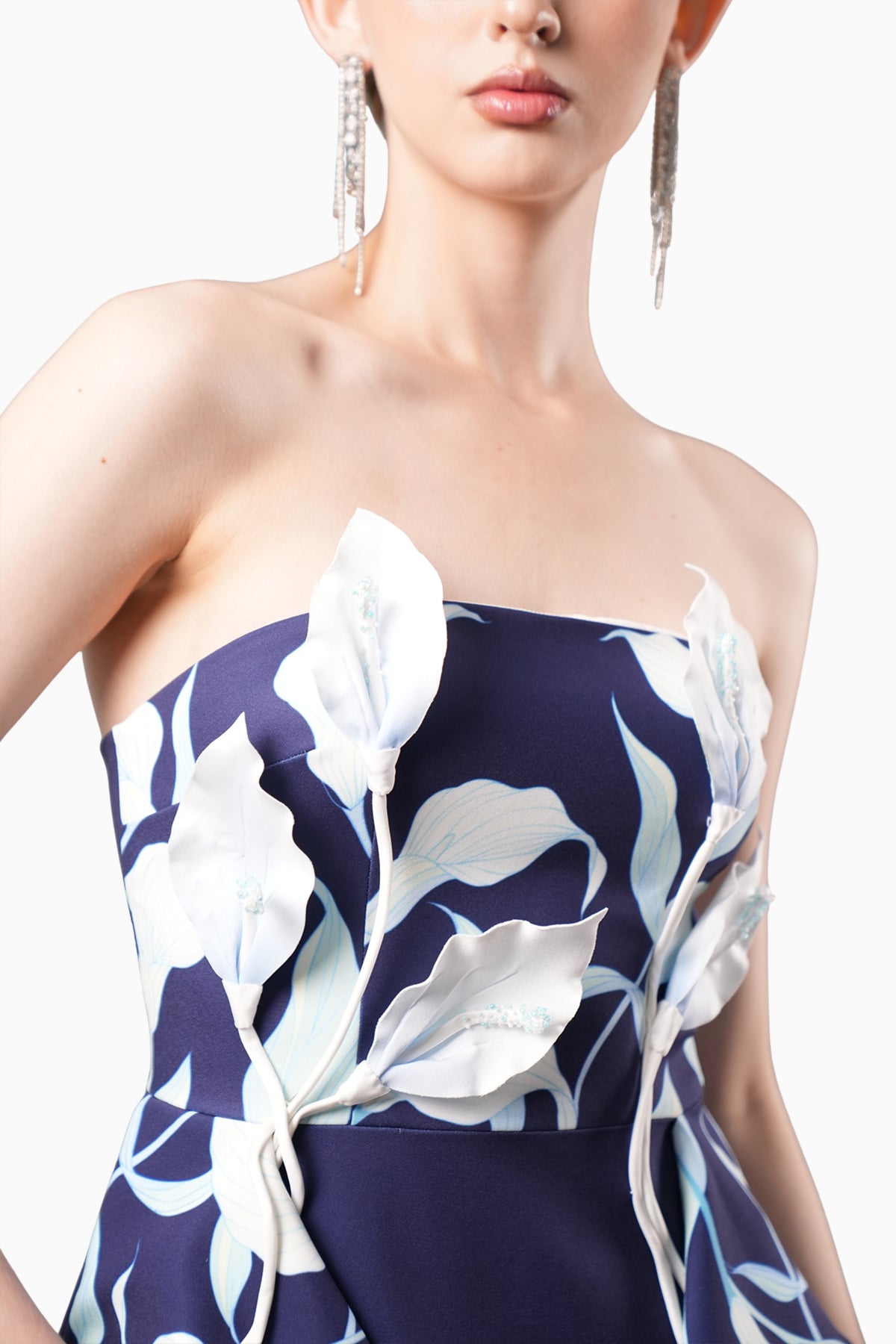 Kalisa Veda Bandeau 3D Calla Lily Floral Mini Dress — product image 8