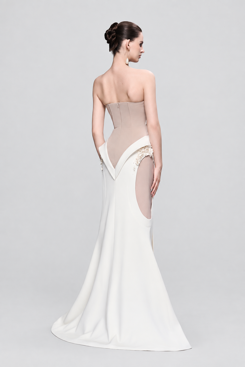 Awaken Bandeau Two-Tone Maxi Dress With Front Split