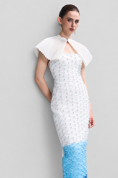 Kalisa Marine Sparkle Crystal-Embellished Maxi Dress With Ombré Details — product image 5