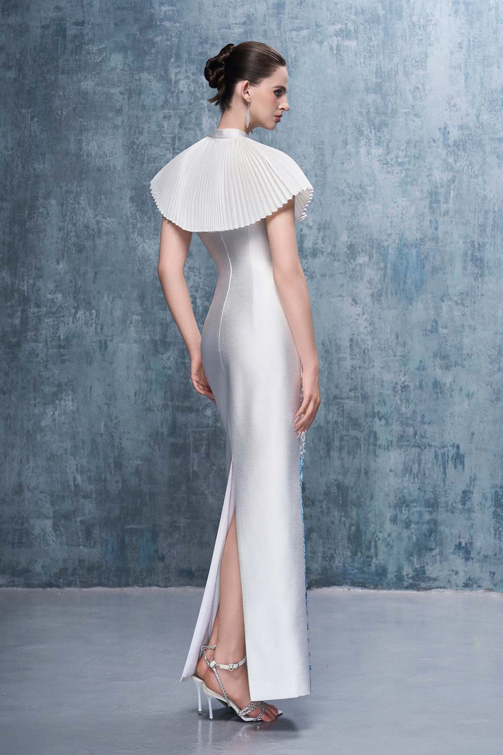 Marine Sparkle Crystal-Embellished Maxi Dress With Ombré Details