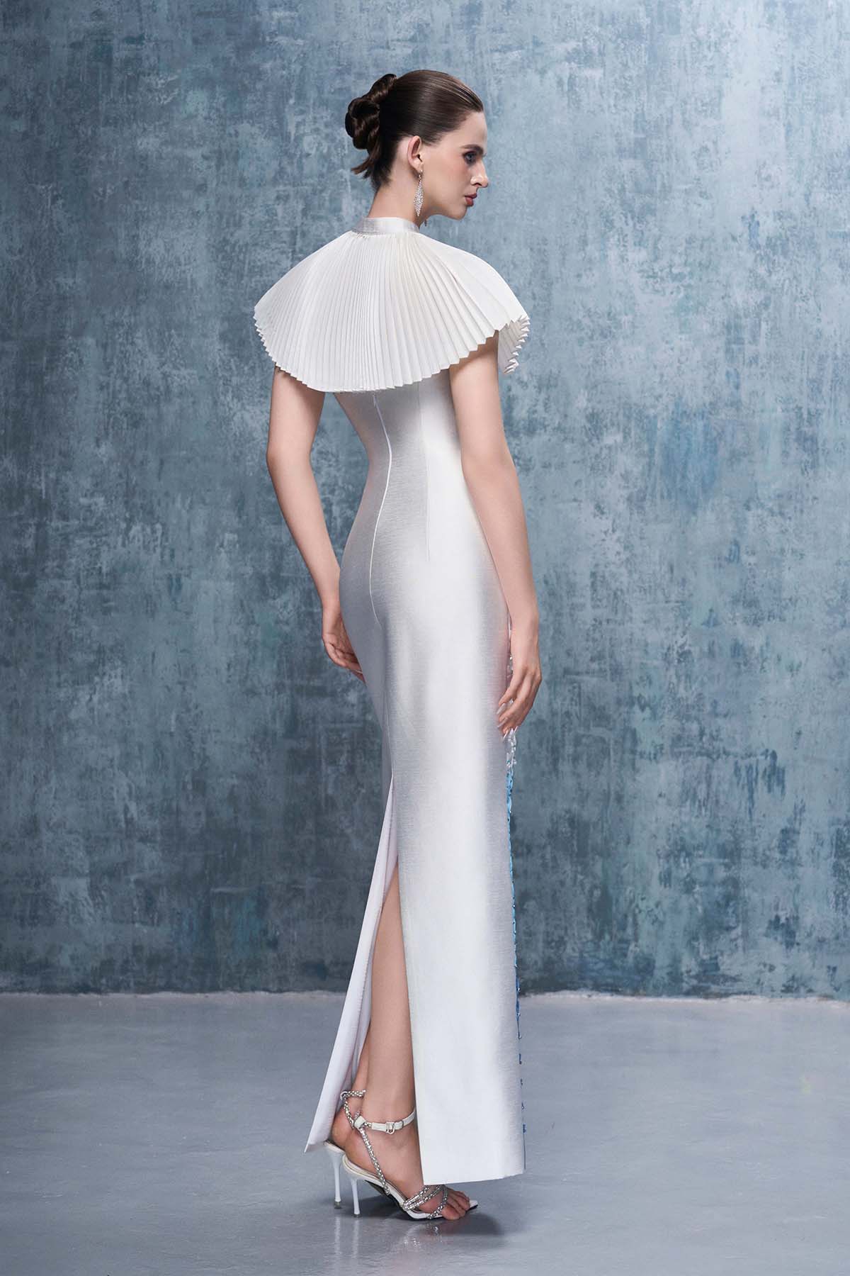 Marine Sparkle Crystal-Embellished Maxi Dress With Ombré Details