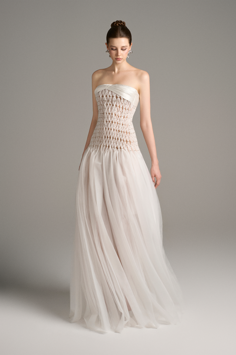 Tuscany Strapless Drop Waist Maxi Dress