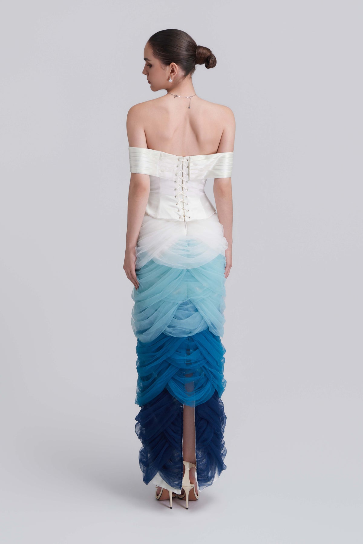 Myriam Swarovski Crystals Embellished Maxi Dress With Ombré Details