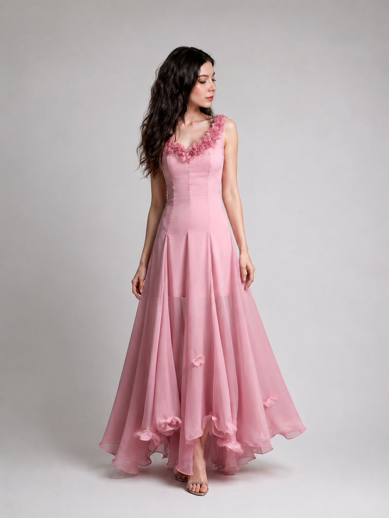 Joyce Floral Silk Maxi Dress