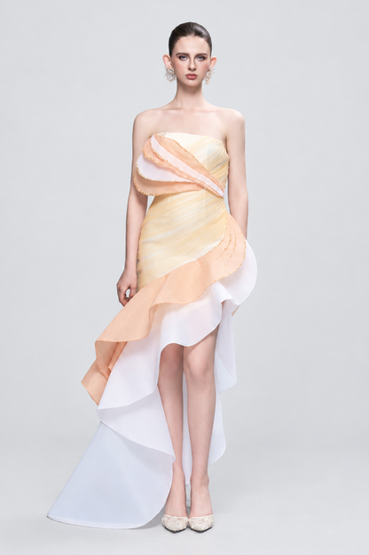 Kalisa Gracie Strapless Layered Maxi Dress With Asymmetric-Hem — product image 2