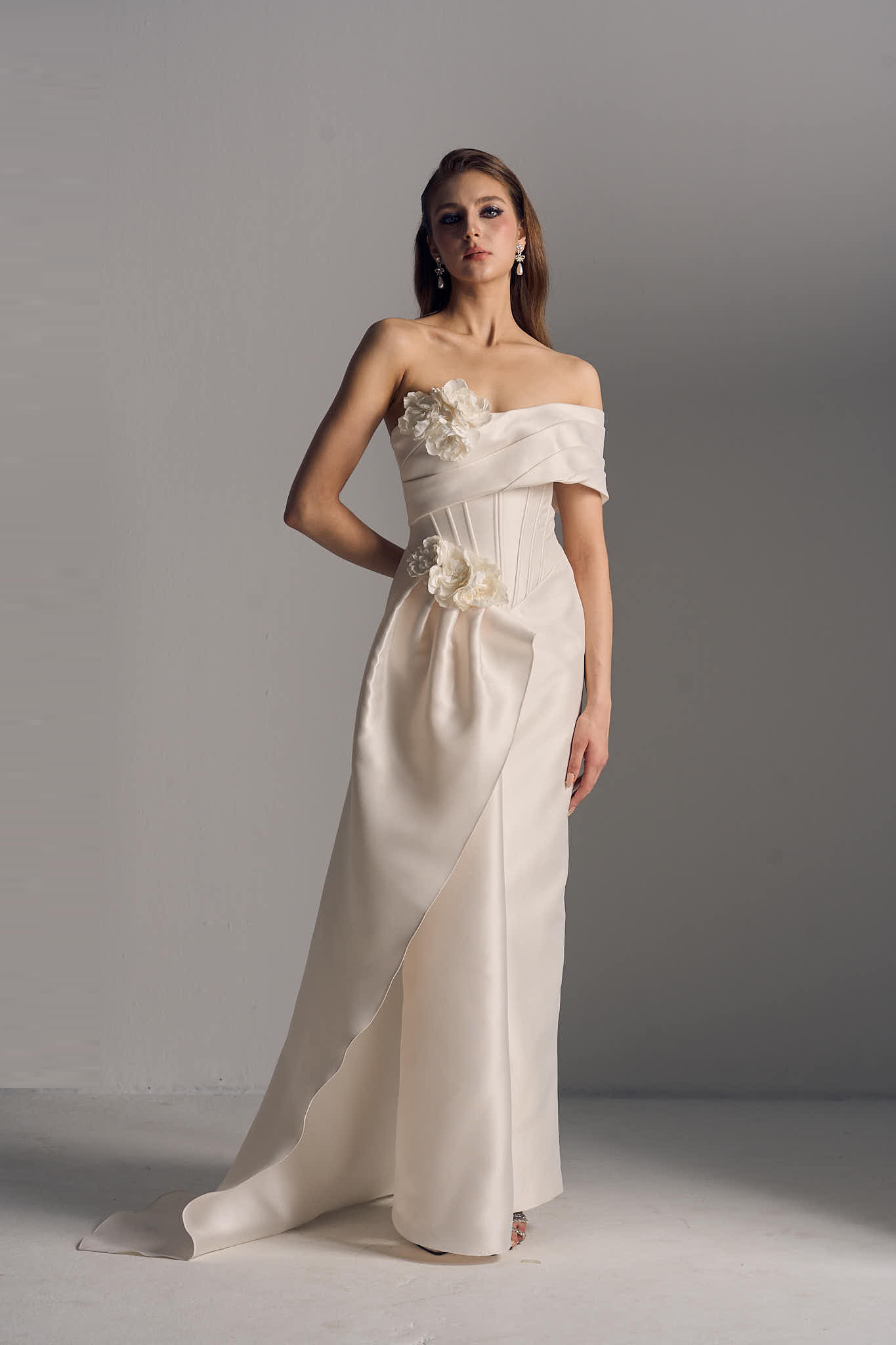 Molly Asymmetric One Shoulder Draped Maxi Dress