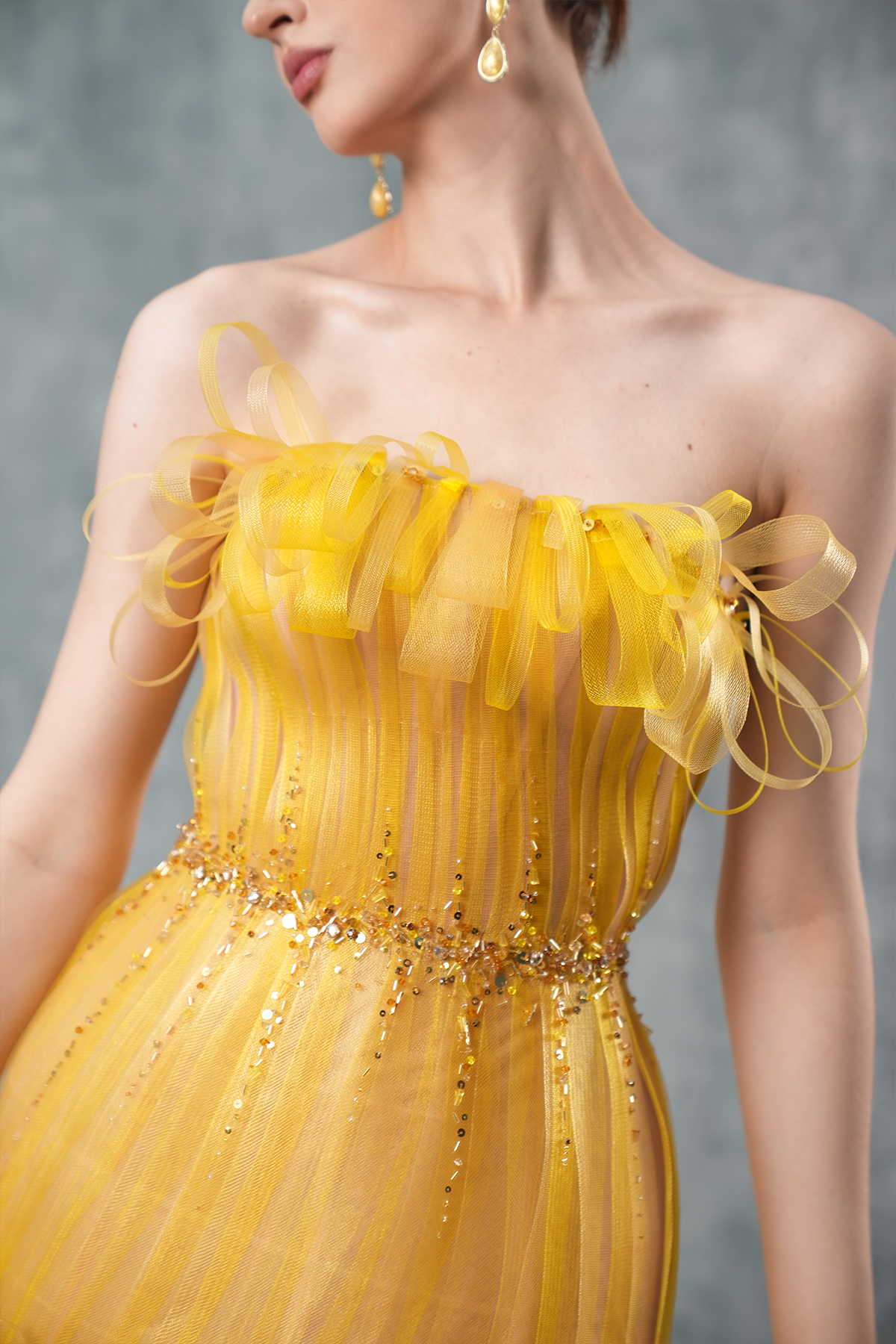 Goldie Strapless Ruched Mini Dress With Crystal-Embellished Bows