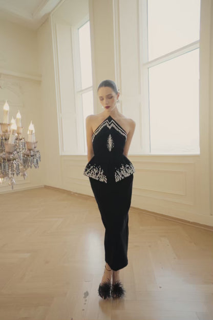 Aristocrat Luxe Velvet Bustier Gown
