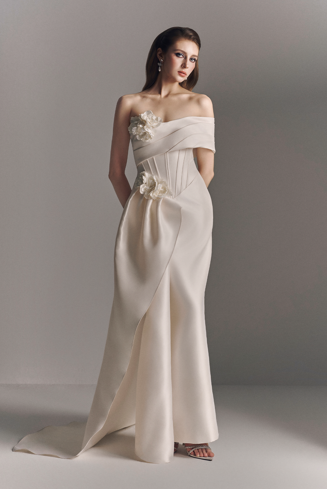 Molly Asymmetric One Shoulder Draped Maxi Dress